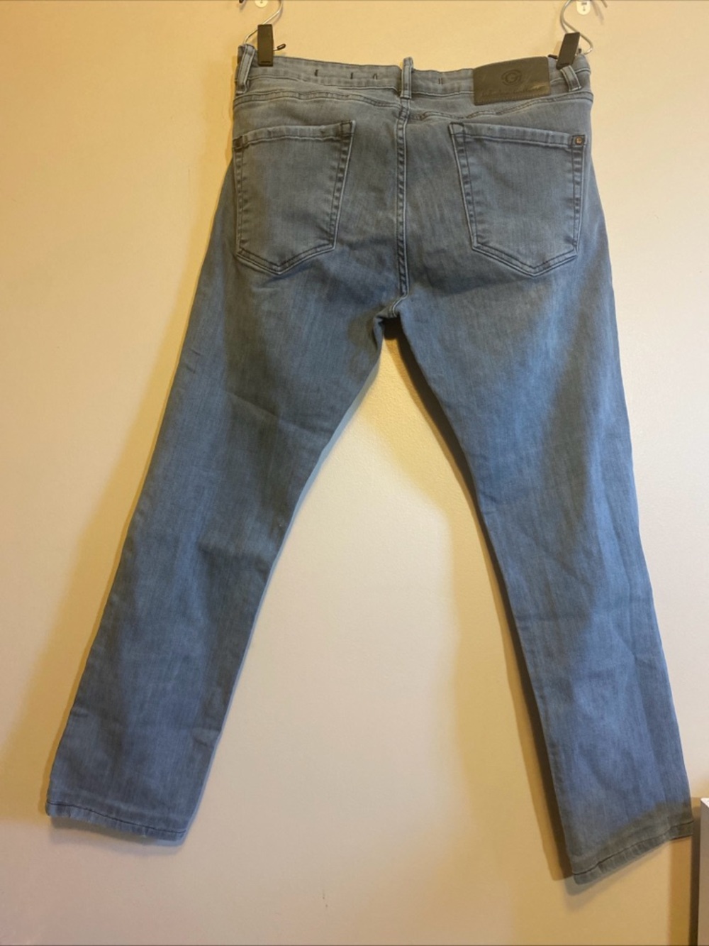 Salvatore Galliano Men's Size 34 Slim Fit Jeans Light Wash Grey Distressed Y2K
